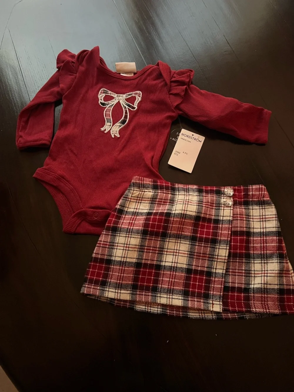 New - Nicole Miller Baby Girls 3-Piece Holiday Outfit Set
